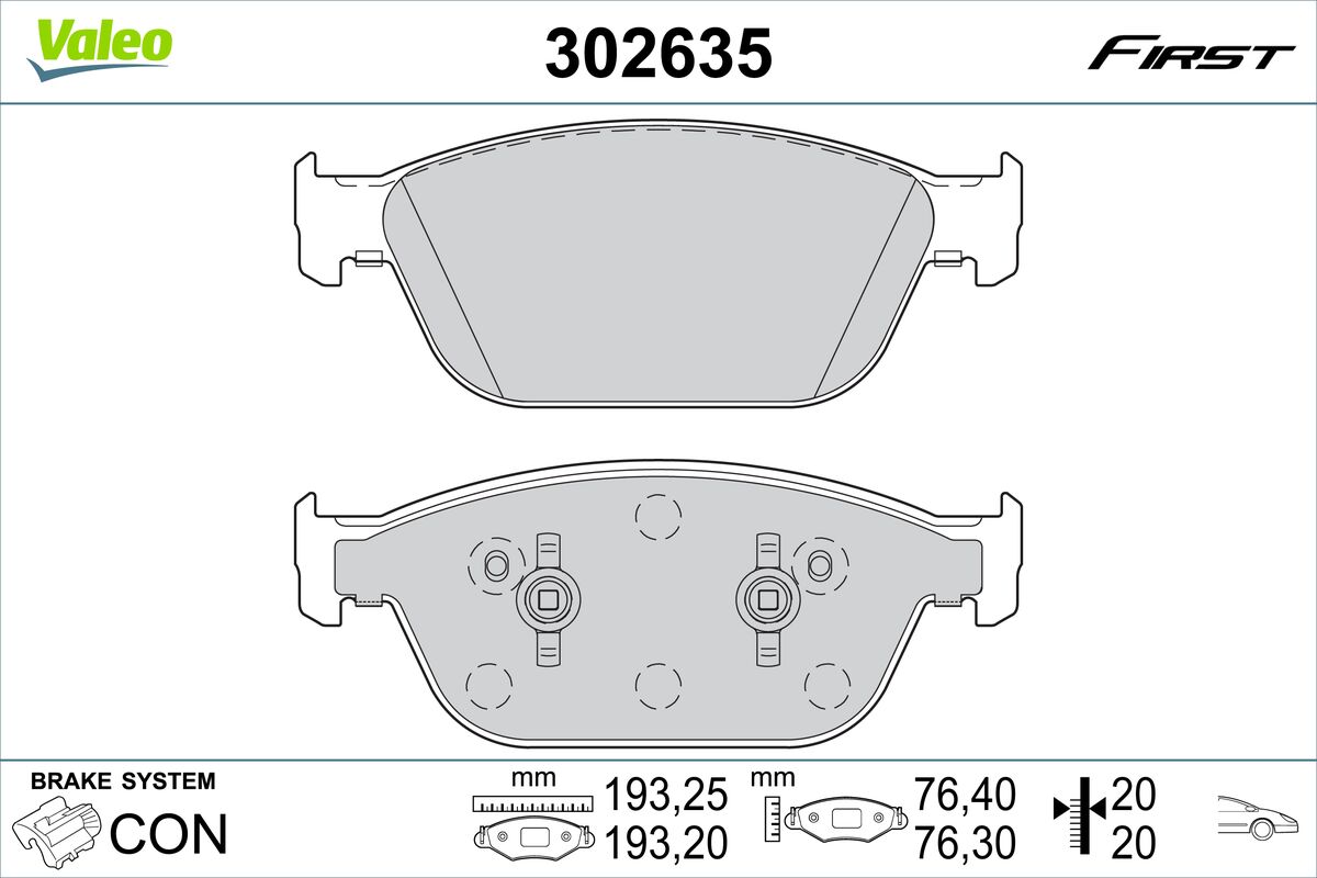 VALEO Fékbetét, mind 302635_VALEO